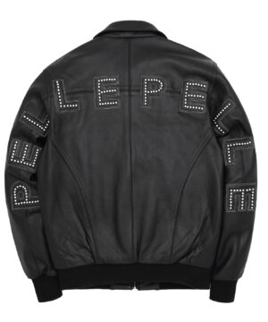 4Batz Pelle Pelle leather jacket in stone black showcasing high-quality leather and standout contemporary styling