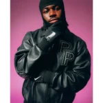 4Batz Stone Black Pelle Pelle Leather Jacket