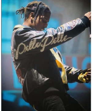A$AP Rocky American Bruiser Pelle Pelle jacket featuring premium materials, bold design, and iconic hip-hop streetwear style