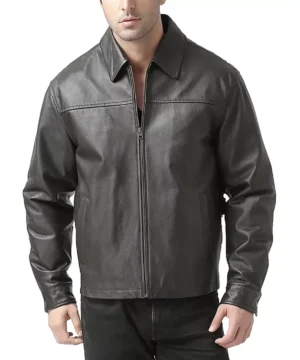 Randy Parker leather zip jacket from Beyond The Gates 2025 with sleek design, durable craftsmanship, and contemporary urban outerwear appeal