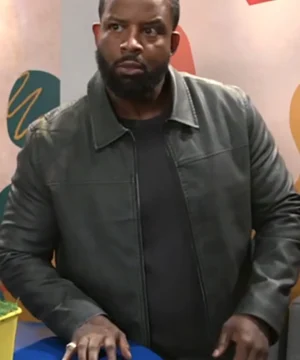 Beyond The Gates 2025 Randy Parker leather zip jacket featuring premium genuine leather, modern zip closure, and rugged celebrity-inspired style