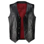 Black Classic Biker Vest