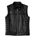 Black Motorcycle Vest
