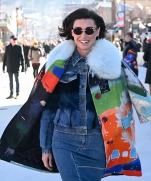 Bronwyn Newport 2026 Sundance Film Festival coat stylish red carpet outerwear