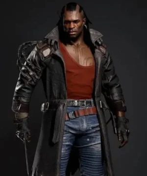 Alternative view of Cyberpunk 2077 Placide Brown Leather Coat