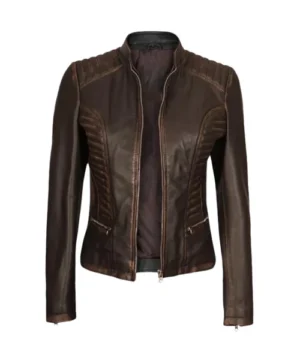 Rachel dark brown jacket with structured fit, high-quality stitching, and versatile everyday fashion style