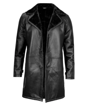 Deep black faux shearling coat designed for comfort, premium finish, and versatile cold-weather styling