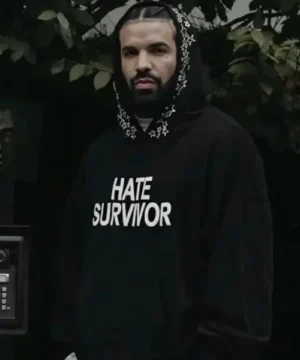 Drake Hate Survivor black hoodie with premium fabric and modern streetwear design
