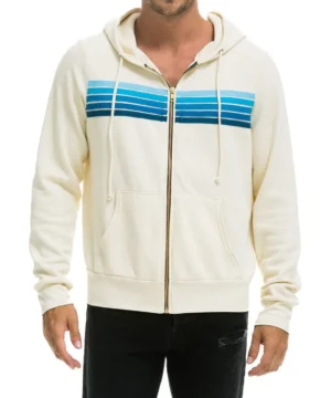 Stylish striped hoodie inspired by Adam Sandler’s appearance on The Drew Barrymore Show 2025