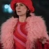 Carrie Preston ombre fur coat featured in Elsbeth Season 2 with luxurious design