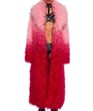 Stylish Elsbeth S02 ombre fur coat inspired by Carrie Preston’s on-screen fashion