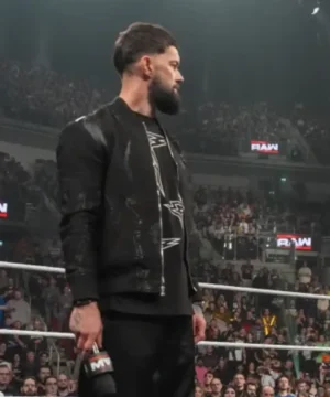 Monday Night RAW Finn Balor jacket with full-zip closure, durable stitching, and authentic wrestling merchandise look