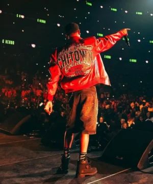 G Herbo Chi Town red Pelle Pelle jacket featuring premium leather, bold streetwear design, and hip-hop fashion appeal