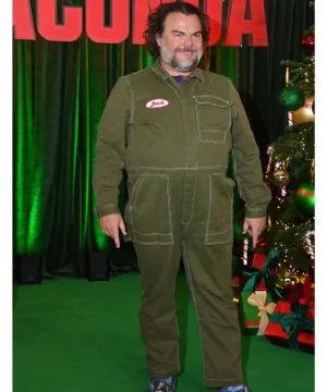 Jack Black Anaconda jumpsuit from the London photocall event with premium tailoring