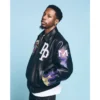 Joey Bada$$ World Famous black Pelle Pelle jacket featuring premium leather, bold streetwear design, and hip-hop fashion appeal