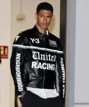 High-end Y-3 NBHD leather jacket designed for modern streetwear and motorsport style