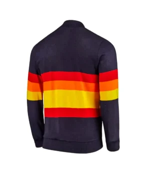 Kate Upton signature Astros jacket showcasing bold team colors, durable material, and stylish baseball-inspired fashion