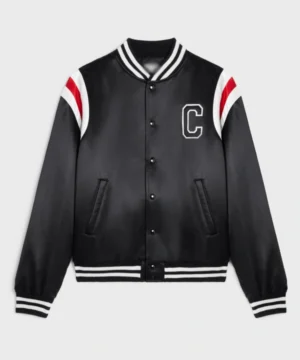 BTS V Kim Tae-Hyung black Celine bomber jacket with modern designer look