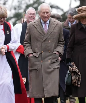 King Charles III church service coat formal royal attire for men