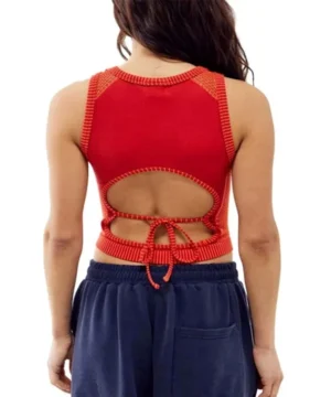 XO Kitty S02 red tank top designed for fans, combining breathable material with contemporary streetwear aesthetics