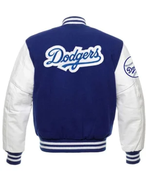 Alternative view of LA Dodgers Blue and White Varsity Jacket
