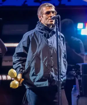 Liam Gallagher Oasis Live ’25 black jacket inspired by the World Tour stage look