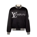Louis Vuitton Black Satin Bomber Jacket