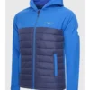 Milano Cortina 2026 Olympics blue hooded jacket featuring premium fabric, insulated design, and official Olympic outerwear style