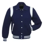 Navy and White Varsity Jacket