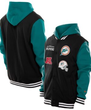 New Era Miami Dolphins hoodie jacket with premium fabric and team-inspired design