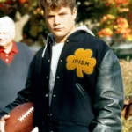Notre Dame Rudy Irish Letterman Bomber Jacket