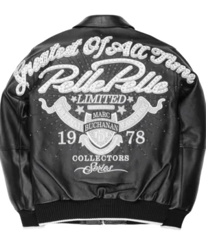 Rich the Kid Pelle Pelle jacket in Greatest Of All Time edition showcasing sleek detailing and contemporary streetwear aesthetics