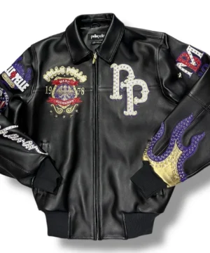 Joey Bada$$ Pelle Pelle jacket in World Famous black edition showcasing sleek detailing and contemporary streetwear aesthetics