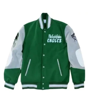 Philadelphia Eagles varsity jacket inspired by Princess Diana with timeless silhouette, authentic team aesthetics, and retro streetwear charm