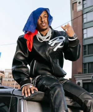 Rich the Kid Greatest Of All Time Pelle Pelle jacket featuring premium leather, bold streetwear design, and hip-hop fashion appeal