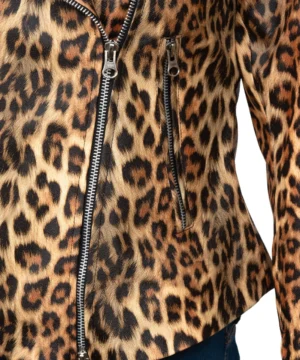 Fashion-forward Rita Ora printed jacket from Paris Fashion Week