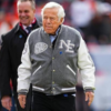 Robert Kraft New England Patriots AFC Divisional Playoff Varsity Jacket.