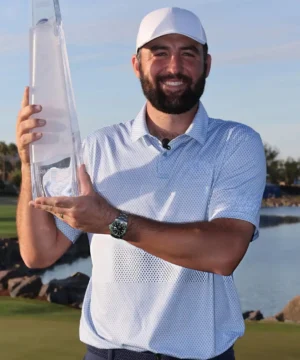 Scottie Scheffler American Express 2026 polo shirt golf tournament style