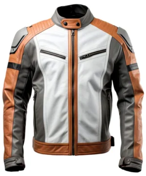 Home 22 Sleek Raven racer jacket crafted from premium leather with a minimalist racing-inspired design and smooth refined finish.