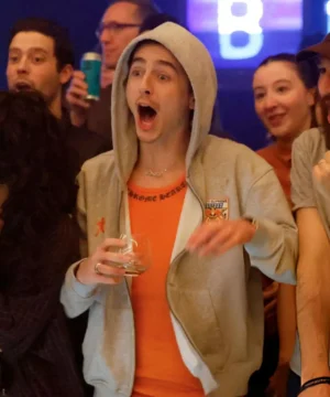 Timothée Chalamet Table Tennis Experience hoodie with bold design, comfortable fit, and contemporary fan apparel appeal