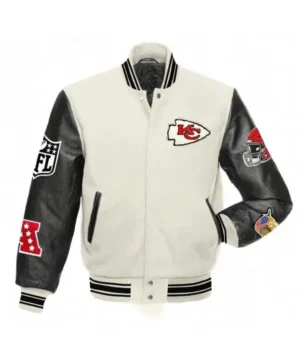 Taylor Swift inspired Kansas City Chiefs red varsity jacket for fans