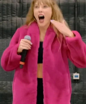 Taylor Swift fur coat from The End Of An Era S01 collection with luxurious design