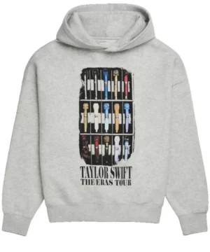 Taylor Swift Eras Tour hoodie featuring microphone set design and premium fabric