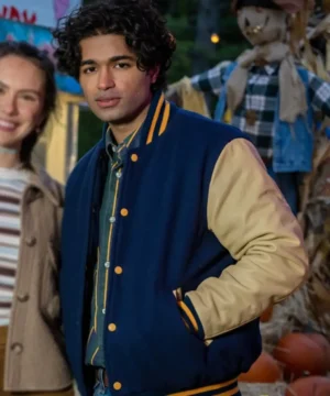 Teen Brady The Way Home Siddharth varsity jacket featuring classic letterman design, premium fabric, and contemporary celebrity-inspired style