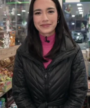 Emilie Ikeda quilted parka coat with tie waist featured on The Today Show 2025