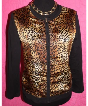 Stylish zip-up leopard satin jacket inspired by Sheila Kinnard’s Today Show 2025 look