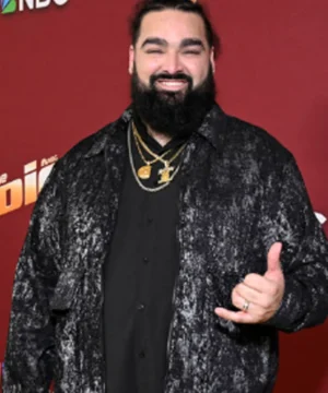 The Voice S28 Ralph Edwards jacket featuring sleek design, premium fabric, and modern celebrity-inspired outerwear style