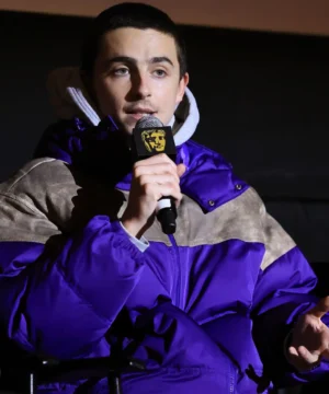 Timothée Chalamet Marty Supreme puffer jacket worn at the BAFTA Screening event