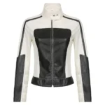 Women's Black & White Biker Jacket