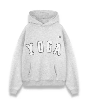 YOGA Melange Hoodie crafted with soft blended fabric featuring a modern athletic texture, designed for comfort, flexibility, and everyday wellness wear.